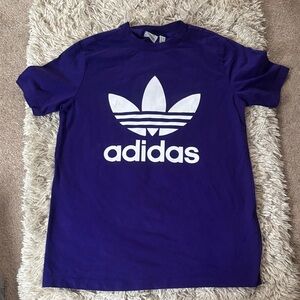 Adidas Bold Purple Tee with White Trefoil